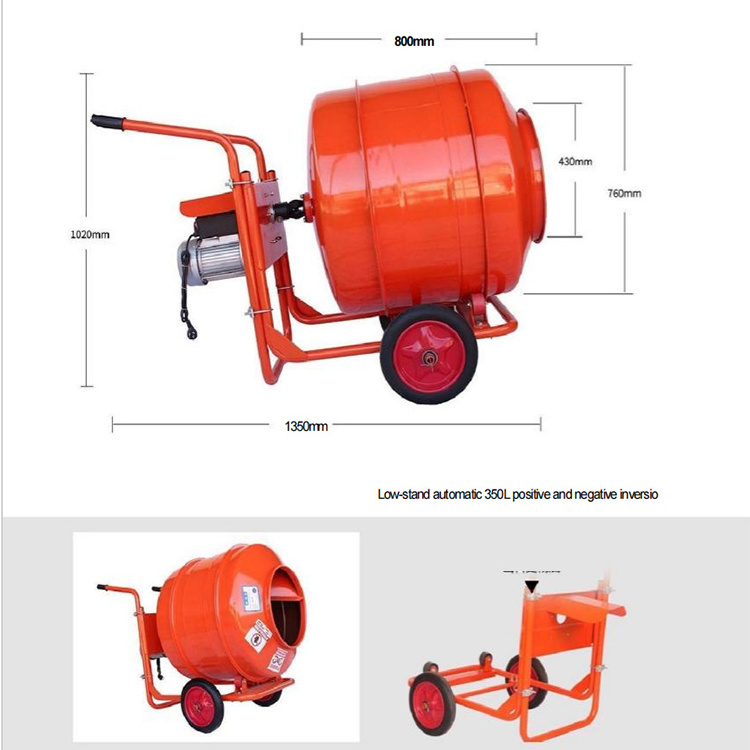 140L handle push mini cement beton mixer portable concrete mixer for sales hand push mortar mixing equipment