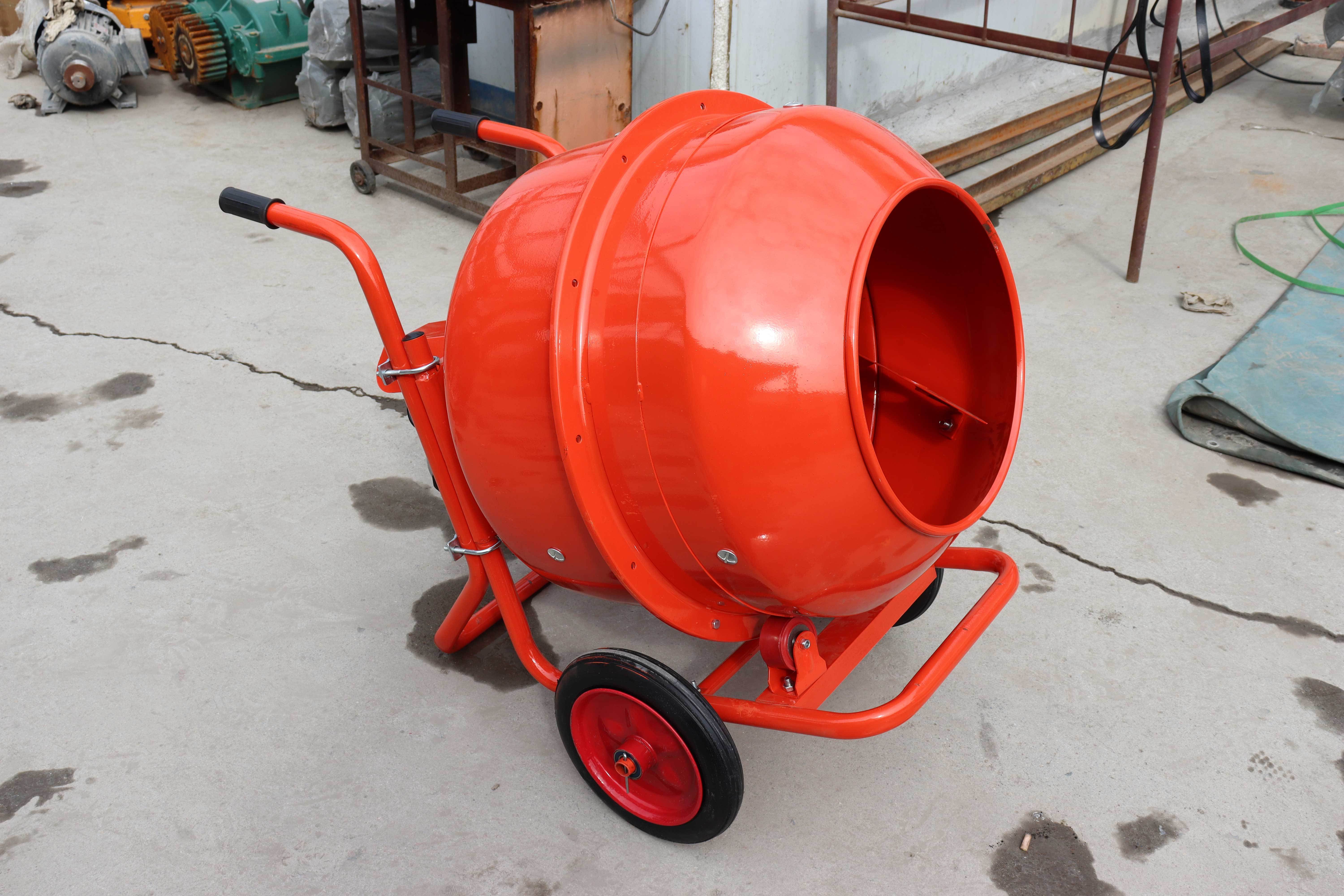 140L handle push mini cement beton mixer portable concrete mixer for sales hand push mortar mixing equipment