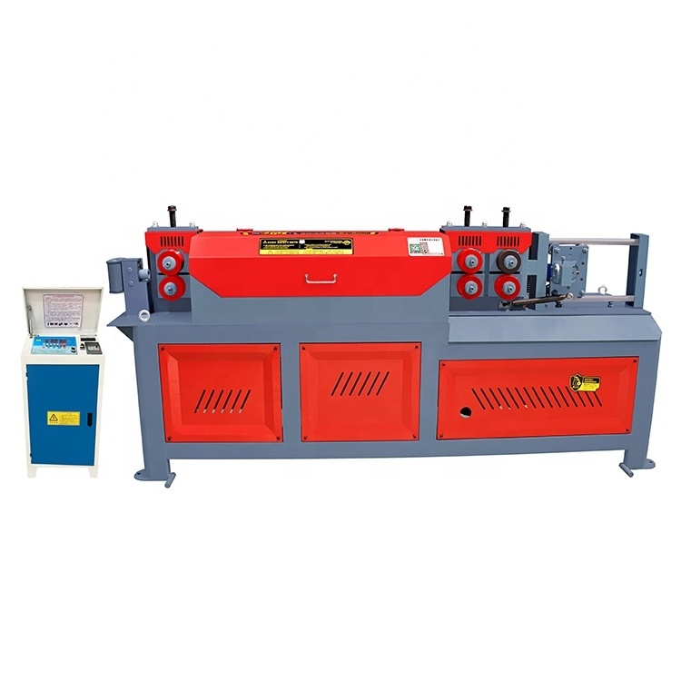 25 / 32 / 48 mm steel pipe wire straightening machine scaffold used iron round pipe straightener and deburing machine