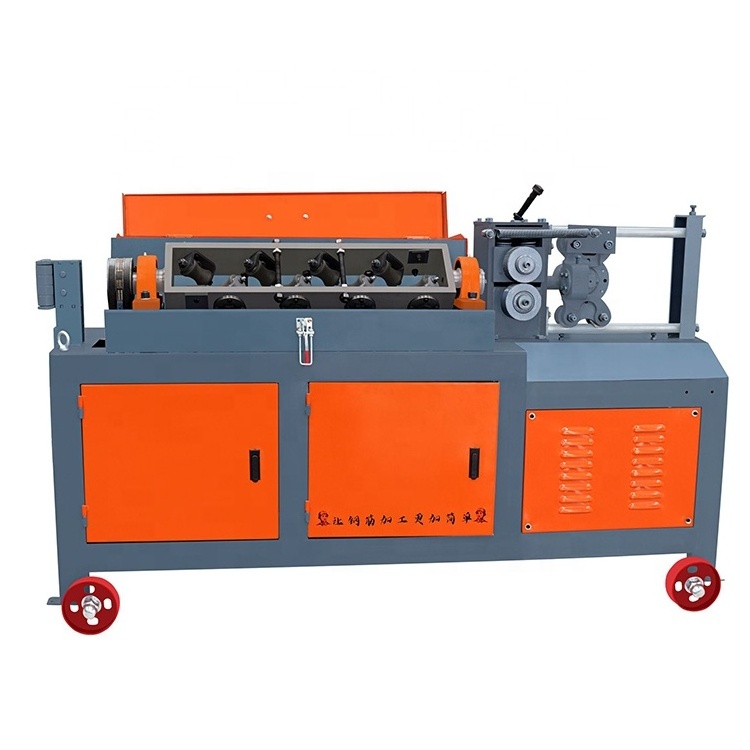 25 / 32 / 48 mm steel pipe wire straightening machine scaffold used iron round pipe straightener and deburing machine