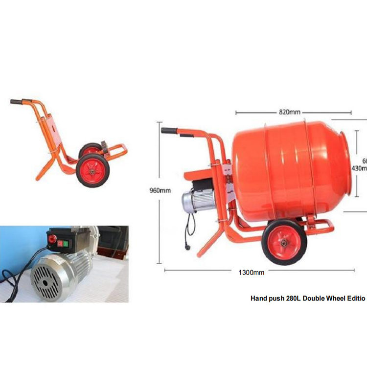 Factory price Cement Mixer Mobile Electric Motor Manual Cement Strong power Mini Concrete Mixer For Sale