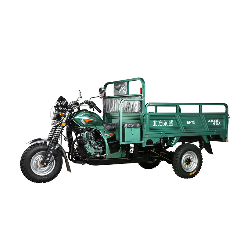 Three wheel motorcycle Cargo tricycle trike Ghana Motor Gasoline Tricycle for sale