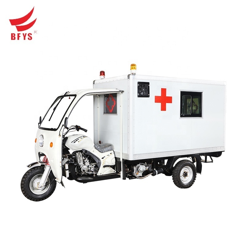 Ambulance 3 wheel motorcycle tricycle ambulance compartment 3 wheel car