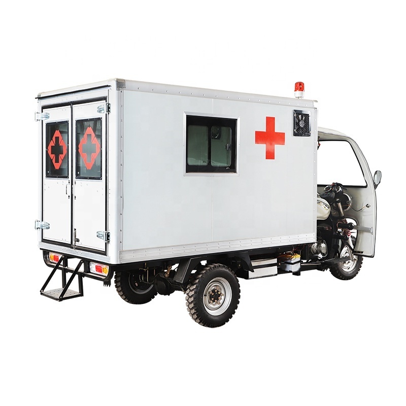 Ambulance 3 wheel motorcycle tricycle ambulance compartment 3 wheel car