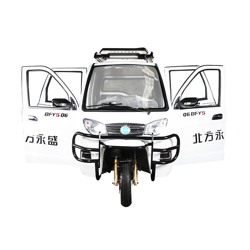 Chinese BFYS passenger gasoline motorcycle with cabin passenger tricycle three wheel motor scooter Enclosed Cabin Tricycle