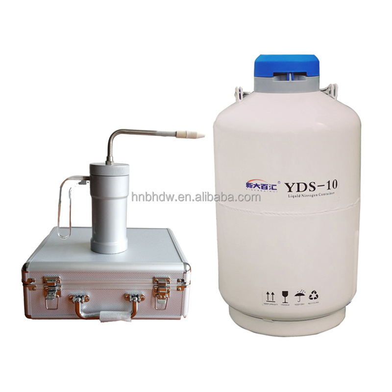 300ml YDY-300 ln2 sprayer device liquid nitrogen dewar cryo gun with 9 freezing copper heads