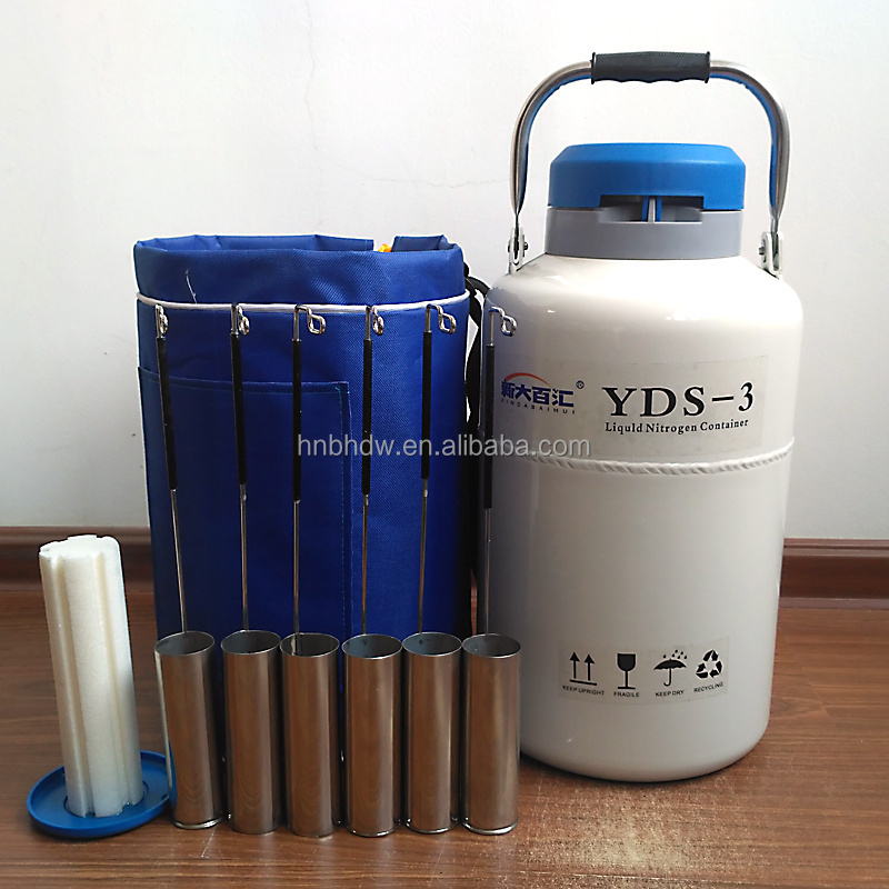 Flask Cryogenic Thermos YDS-3 3l Liquid Nitrogen tank Artificial insemination nitrogen storage container for cattle Farm