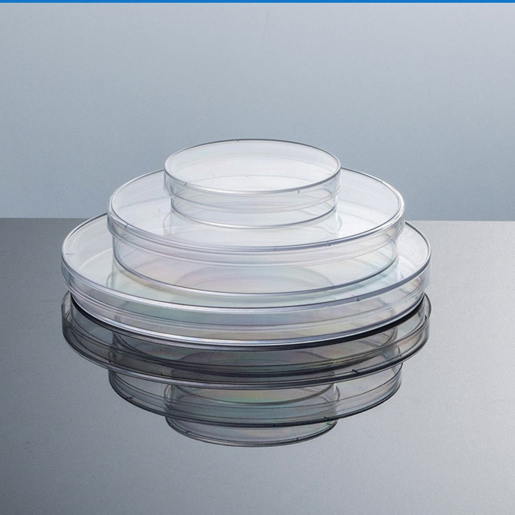 Laboratory 90mm 10mm Disposable Sterile Glass Petri Dish For High School