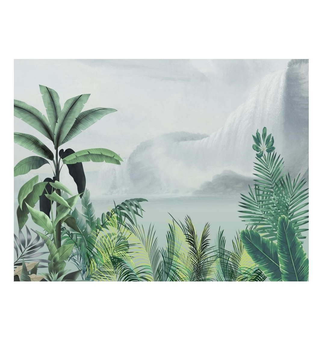 New arrival 3D Wall Sticker 3d fabric wall stickers matte wallpaper rolls Southeast Asia Tropical Rain Forest wallpaper