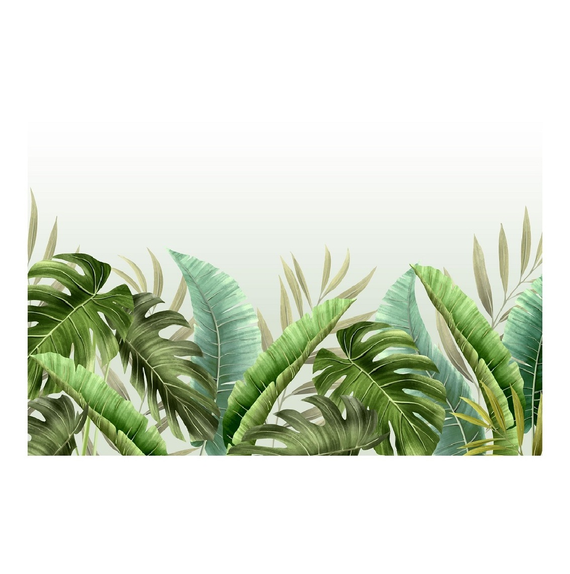 Home decor green leaves print palm banana leaf tropical 3d 106 rainforest wallpaper