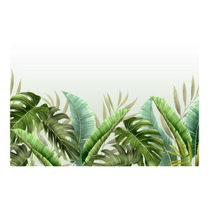 Home decor green leaves print palm banana leaf tropical 3d 106 rainforest wallpaper