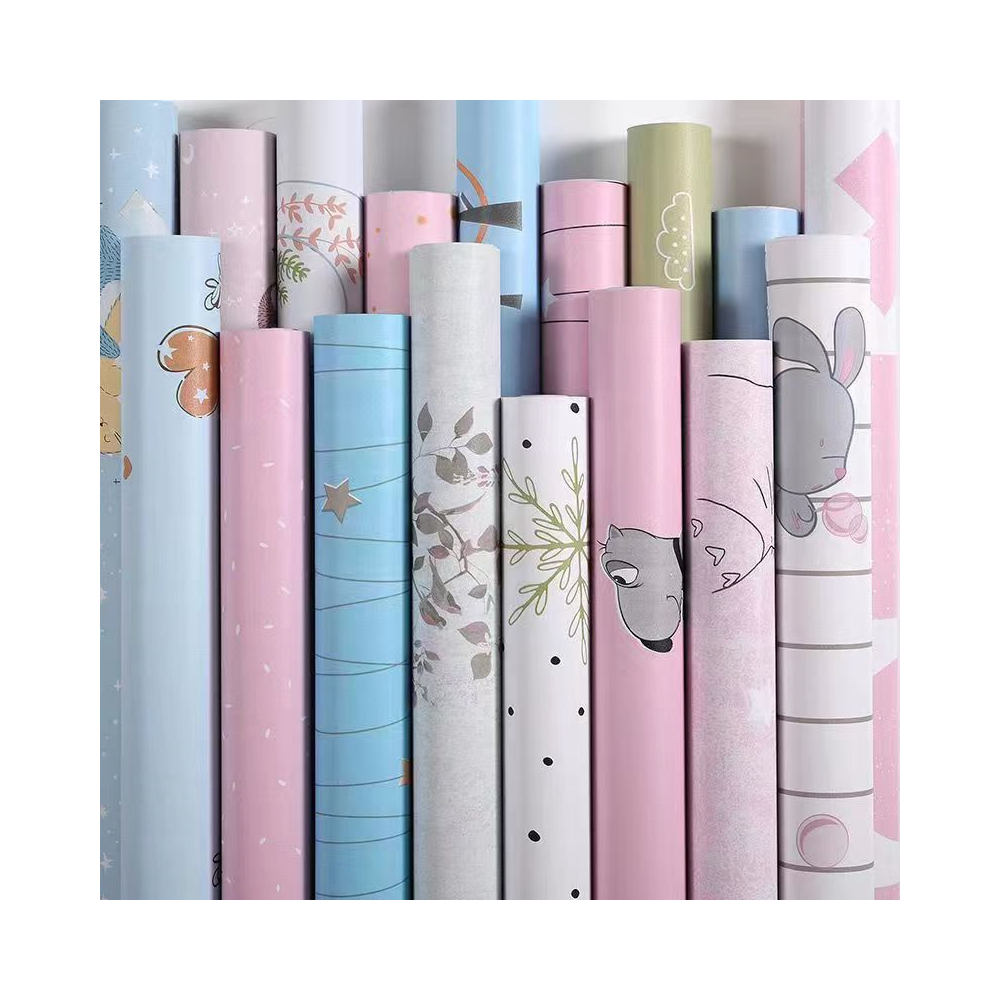 Cartoon 3D Bedroom PVC Wallpaper Kids room whole house custom cartoon mural Peel and Stick Wallpaper