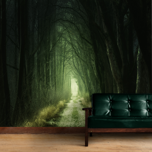 New design home decor accessories wall art bedroom custom green leaf mural 3d wall paper forest trees wallpaper