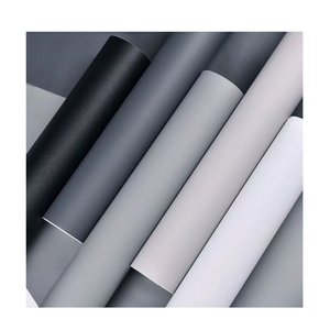 Customized Support Gray PVC Peel and Stick Wallpaper Home Decor Bedroom Living Room Gray Self-adhesive PVC Wallpaper Rolls