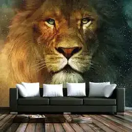 Home Decoration Wallpaper Living Room 3D Wild Animal Peel Stick Wallpaper Children's Bedroom Cute Wallpaper Sticker Rolls