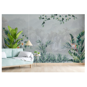 cheap modern Custom Printing Living Room wall sticker 3d house decoration other wallpaper tropical rainforest wallpaper