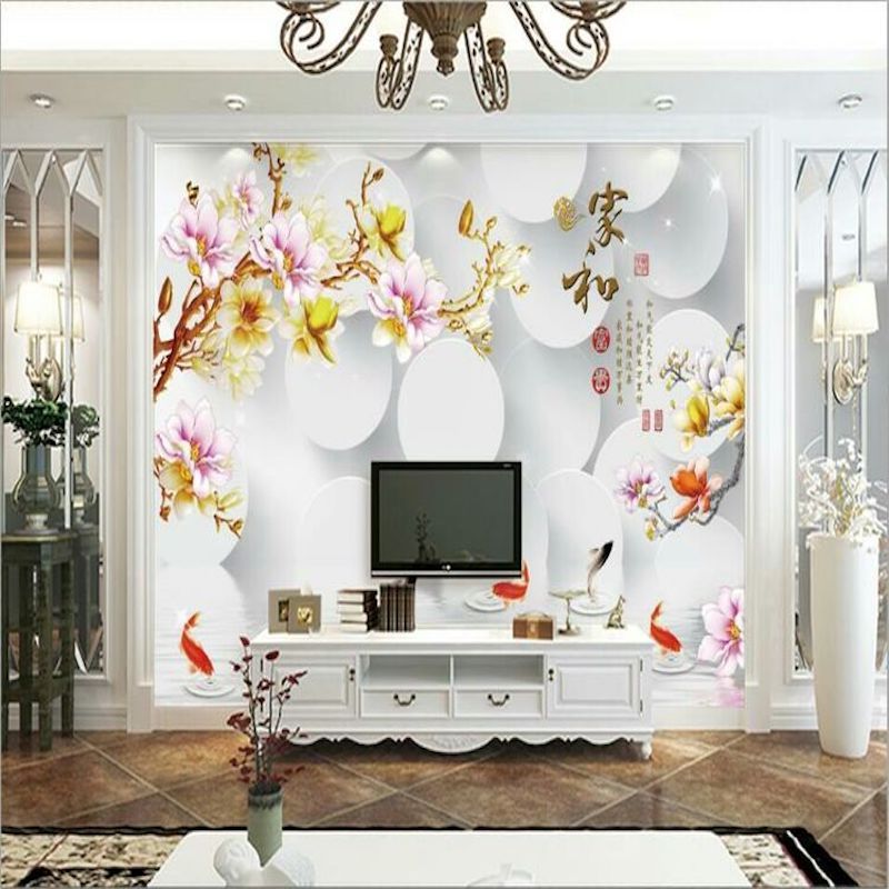 Luxury Custom PVC Wallpaper for Home Decoration gilt flower design Chinese Style self-adhesive Wallpaper