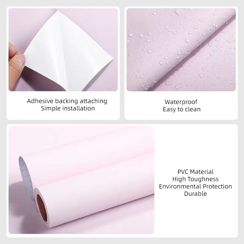 Pink  Wallpaper Girl's room Decoration Patterns can be customized Pink Peel And Stick Wallpaper Rolls