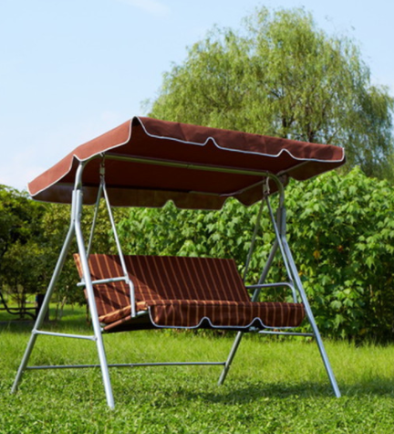 3 seater swing chair with sun shade canopy hammock 140g polyester for pools plazas garden terrace backyard customization accept