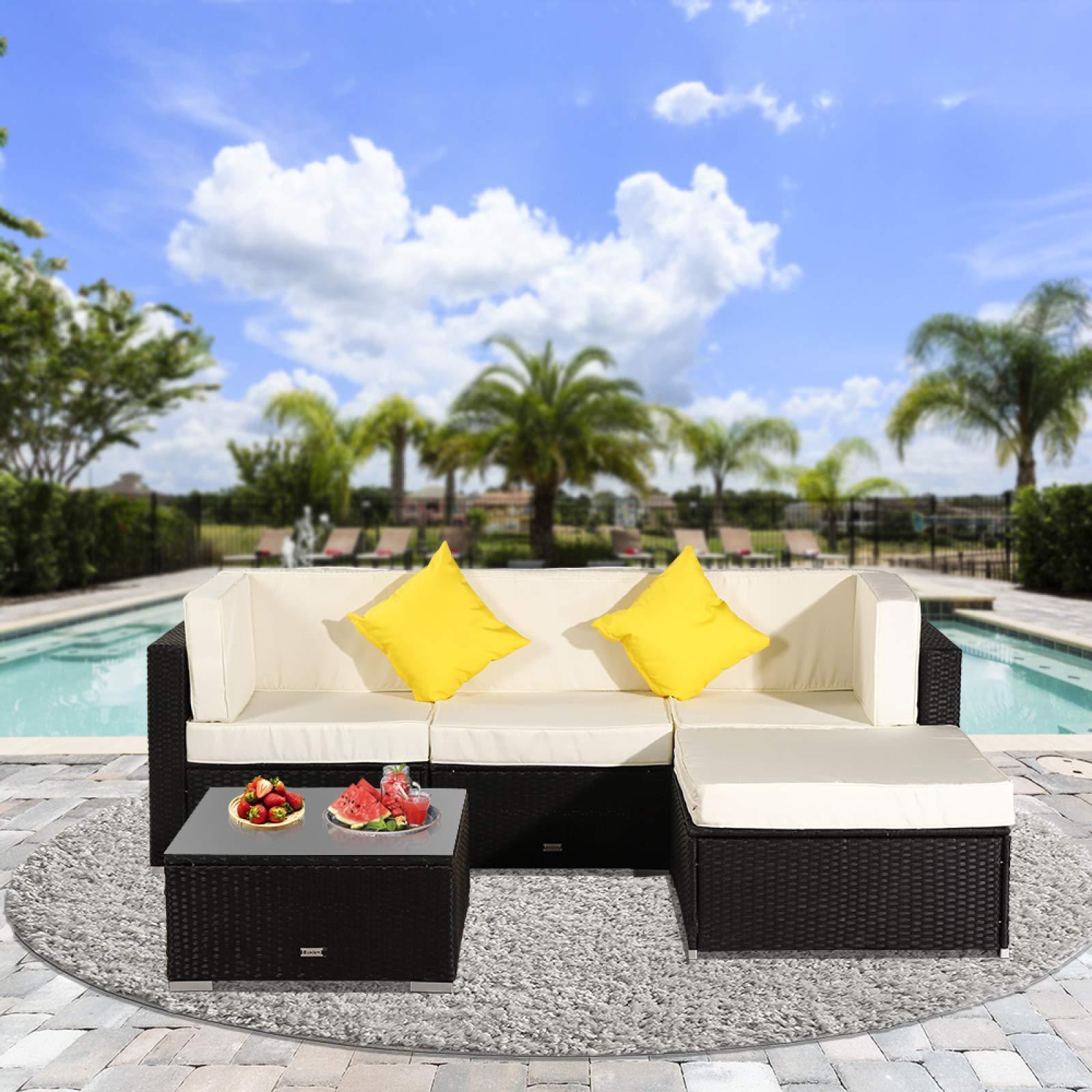 Promotional Outdoor Wicker Chair Sofa Garden Outdoor Courtyard Leisure Single Straight Back Sofa Luxury Outdoor Furniture