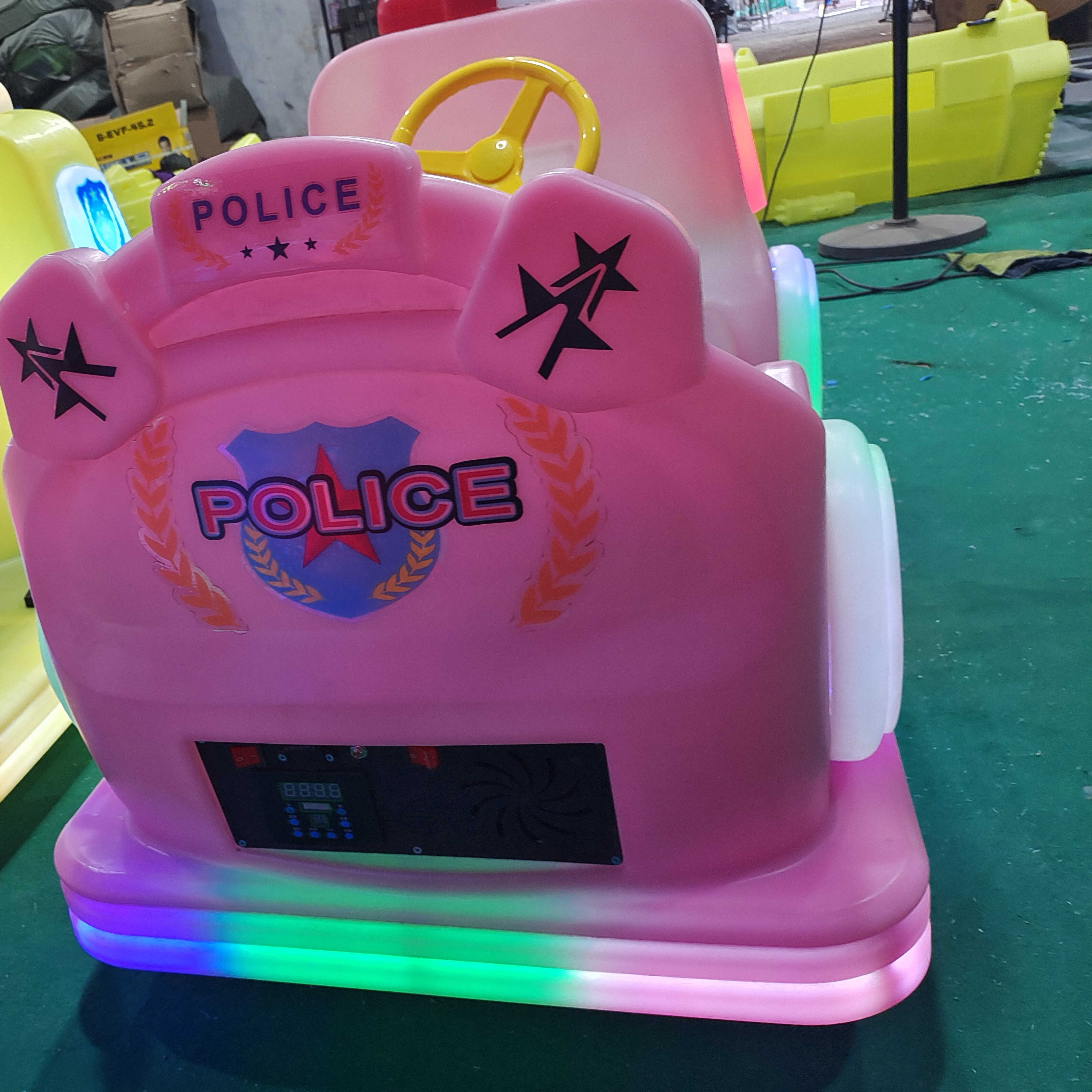 Mall amusement equipment square set up luminous battery bumper car new children's double electric car princess float