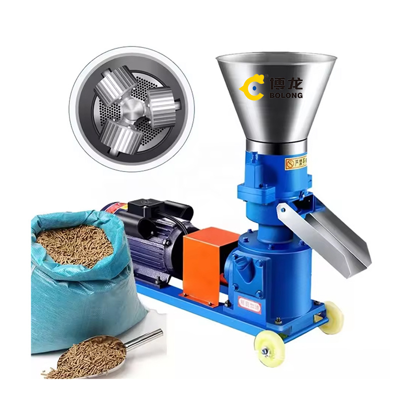 Bo Long Chicken feed pellet Machine Animal Feed Grinder with feed making diesel mill machine for sale