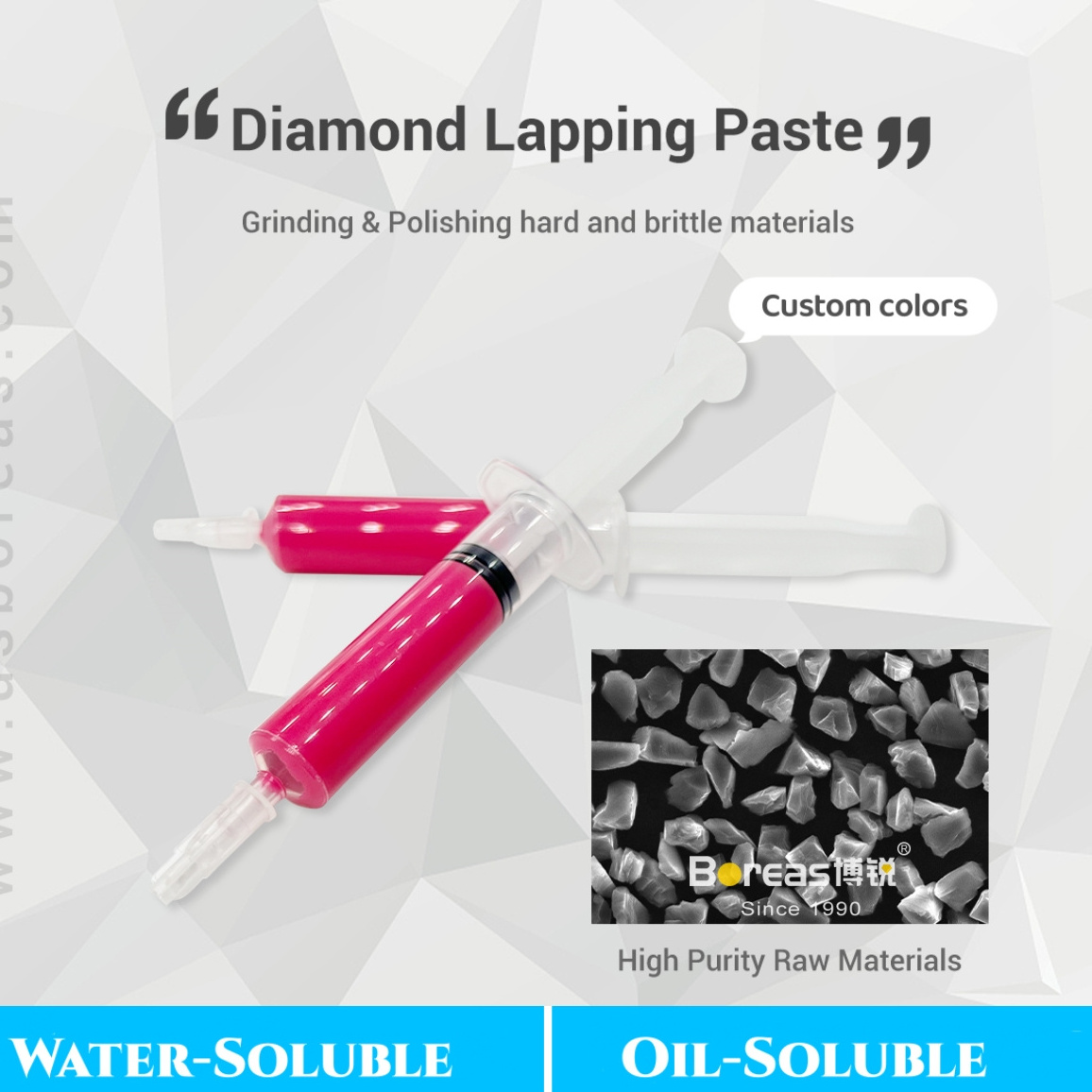 Oil or Water Based Diamond Lapping Paste Diamond Polishing Compound 3 Micron for Ceramic