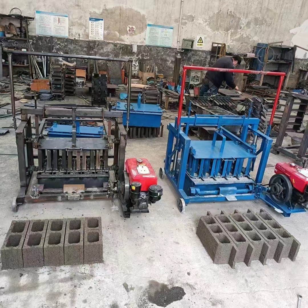 Cement Solid Brick Making Machine Diesel Engine Machine Block Manual Block Machine in Africa