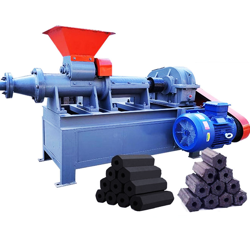 Environmental protection compressed charcoal machine briquette machine with auto cutter coal charcoal dust briket extruder machi