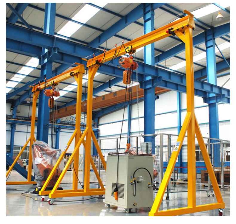 1 2 3 5 Ton Outdoor Small Workshop Mobile Gantry Crane A Frame Gantry Crane