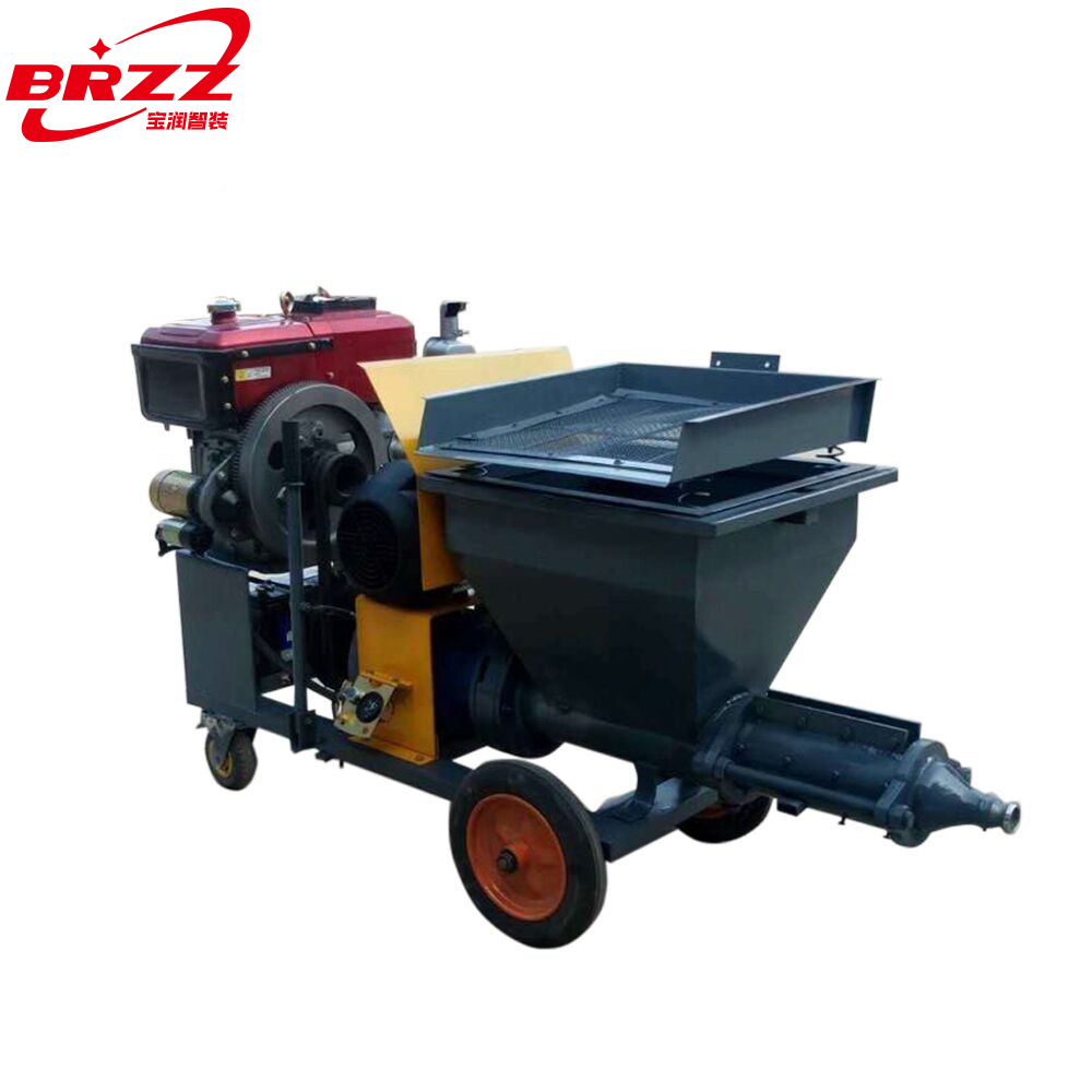 BRZZ mortar spraying machine cement plastering diesel HC380  portable injection pump that spray cement on walls factory price