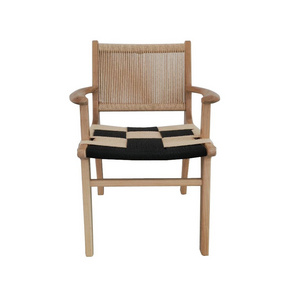 Luxury modern garden chair outdoor furniture set armchair  wooden weave accent chair