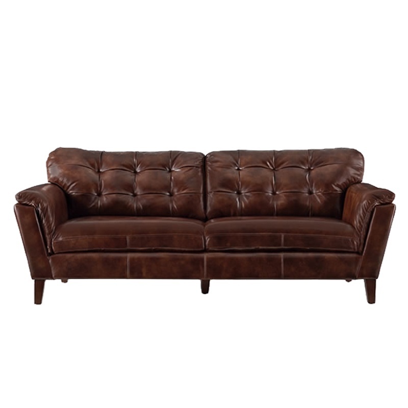 Luxury furniture germany style brown relax 3 seat leather sofa living room furniture sectional sofa