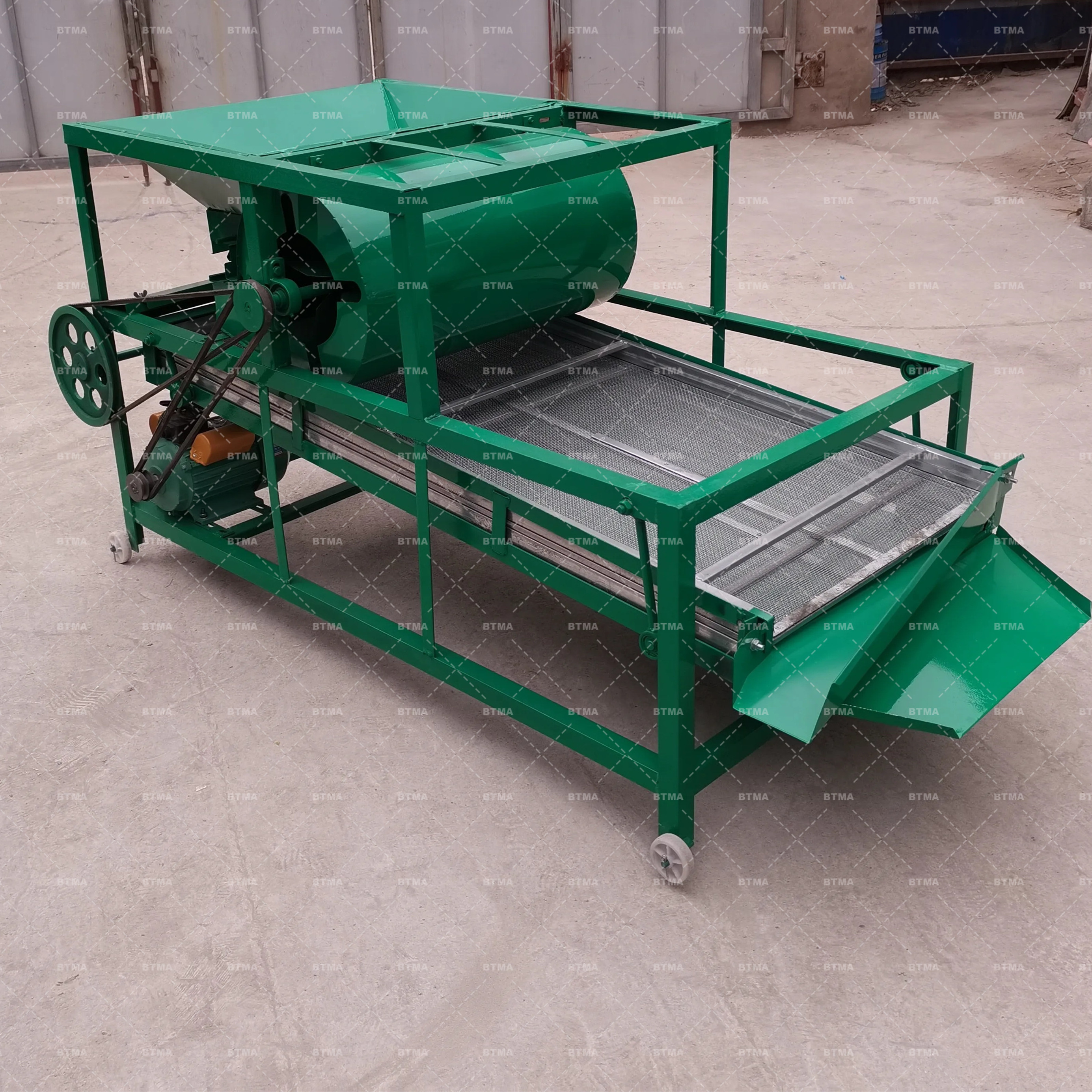 BTMA screen wheat grain winnower grain cycle vibrating cleaning screen air screen grain seed cleaner