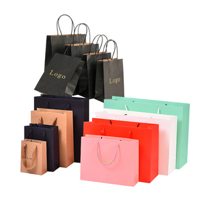 Custom Printed Craft Twisted Handles Brown White Gift Bag Clothes Store Packaging Shopping Kraft Paper Bags With Your Own Logo