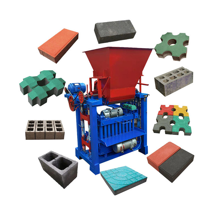 4-40 small scale cement brick making machine concrete fly ash block machine fully automatic