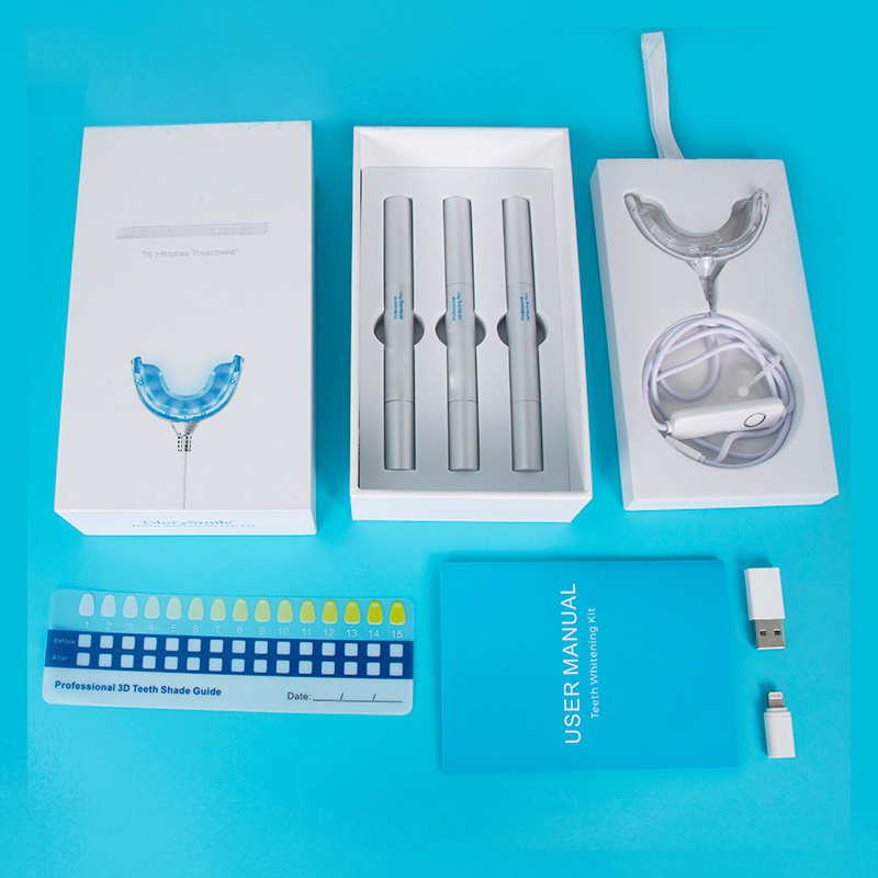 Wholesale Blue Light Therapy Wireless Teeth Whitening Kit with gel for home use