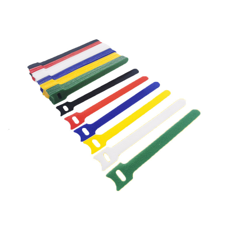 Wire Management Adjustable Hook And Loop Cable Tie Releasable Flexible Custom Velcroes Cable Marker Tidy With Label