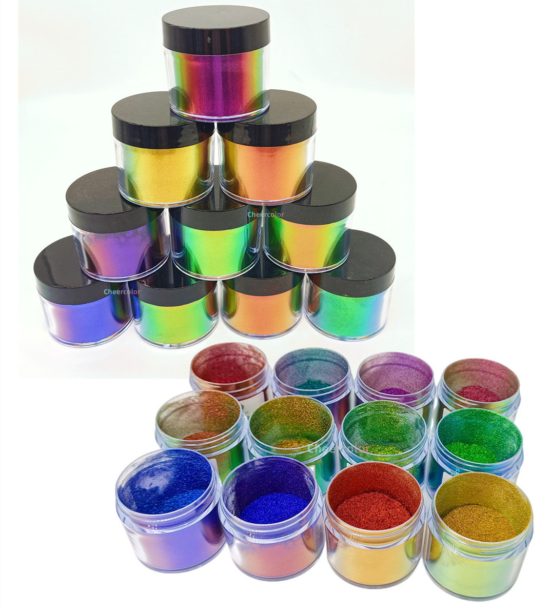 Hncapitals chameleons chrome pigment color shifting chameleon powder for watercolor paint