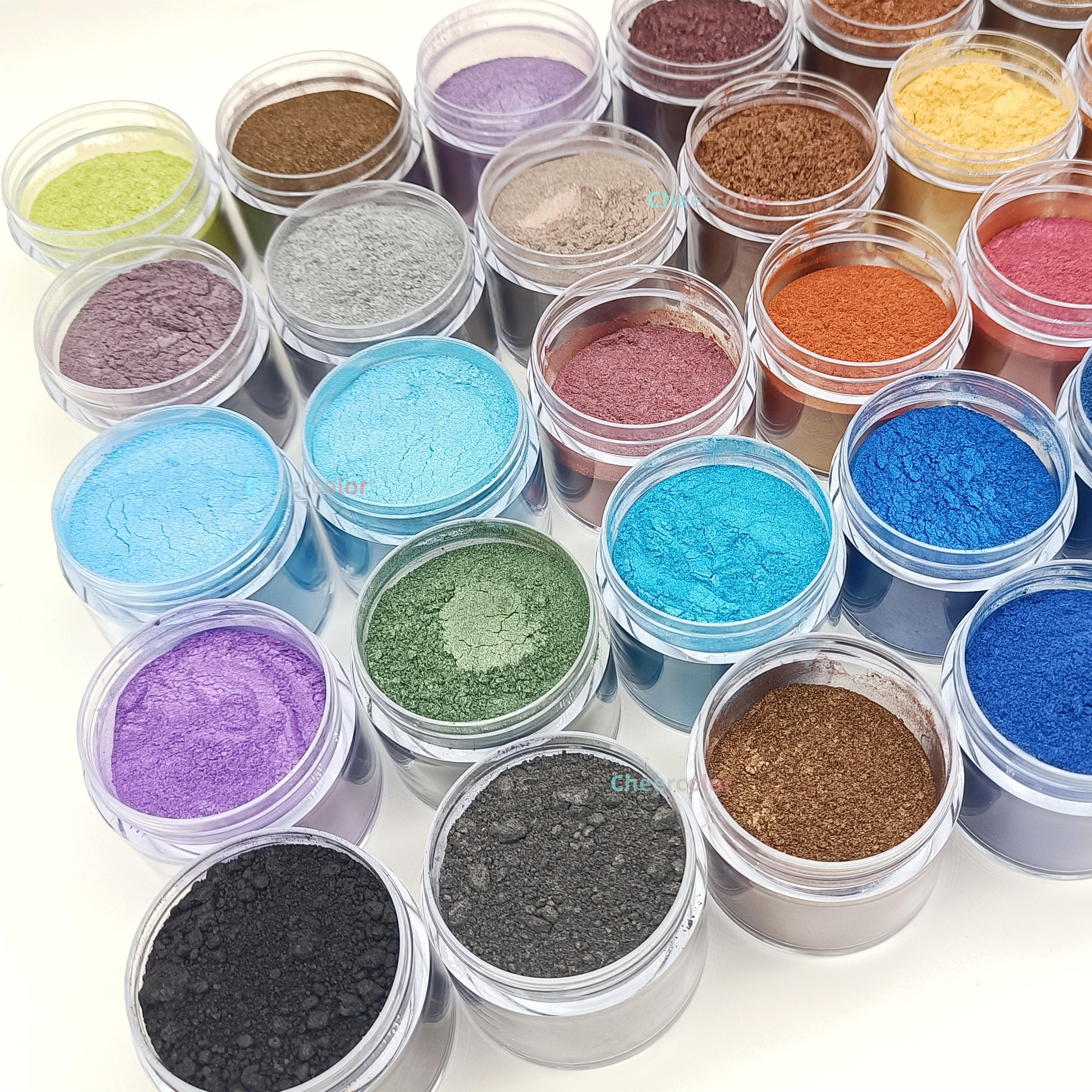 2024 Factory direct sales Mica chrome powder pearl pigment for cosmetics/nails/eyeshadow/watercolor/car paint