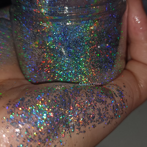 High-quality holographic nailpolish  powder pigment chrome dream rainbow powder for makeup nail art