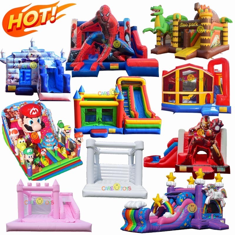 China wholesale toddler small moonwalk castle adult big kids party inflatable commercial bounce house with water slide combo