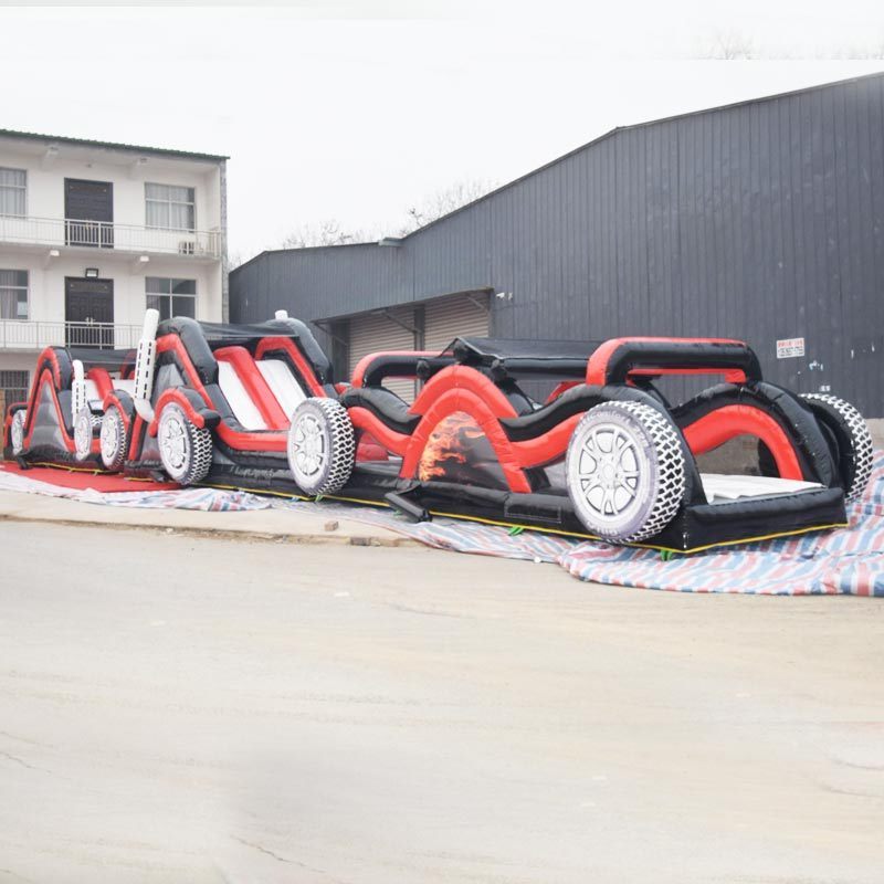 giant adult kids outdoor commercial monster truck inflatable obstacle course for sale