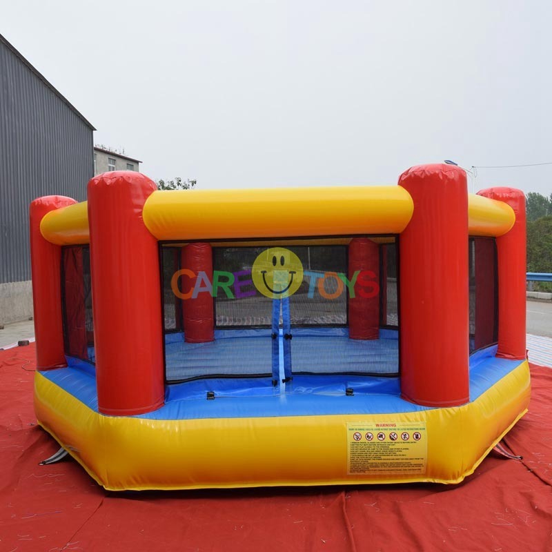 hexagonal kids inflatable boxing ring game bouncy castle wrestling ring