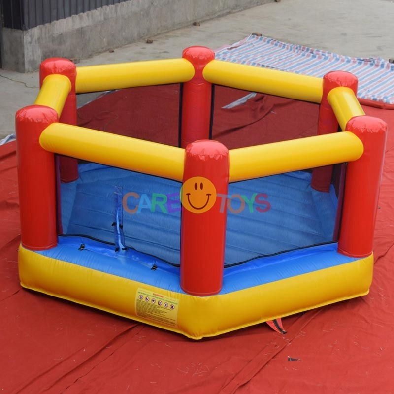 hexagonal kids inflatable boxing ring game bouncy castle wrestling ring