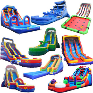 commercial fire n ice inflatable waterslides guangzhou 30ft inflatable slide curved big kahuna water slides for party rental