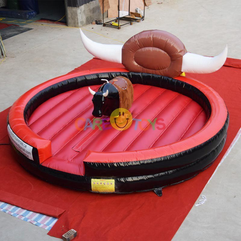 cheap kids inflatable rodeo bull machine outdoor riding interactive game indoor amusement park rides mechanical bull for sale