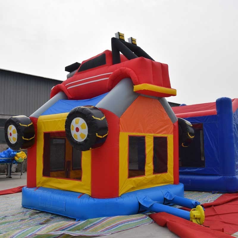 Commercial PVC Giant Inflatable monster truck bounce house