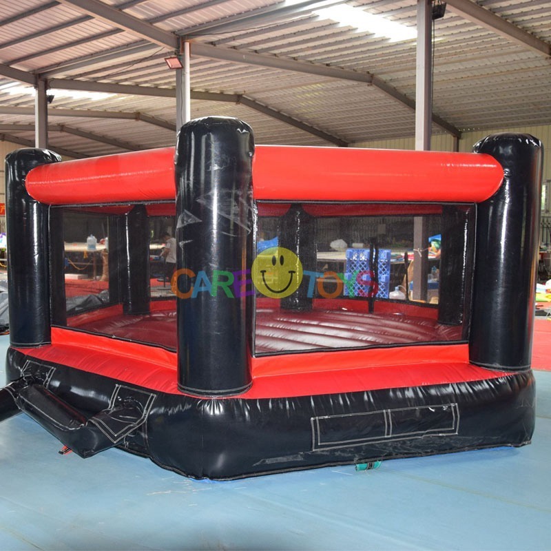 hexagonal kids inflatable boxing ring game bouncy castle wrestling ring