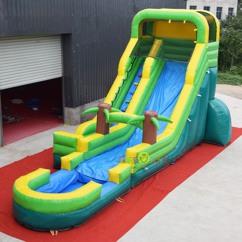 commercial fire n ice inflatable waterslides guangzhou 30ft inflatable slide curved big kahuna water slides for party rental